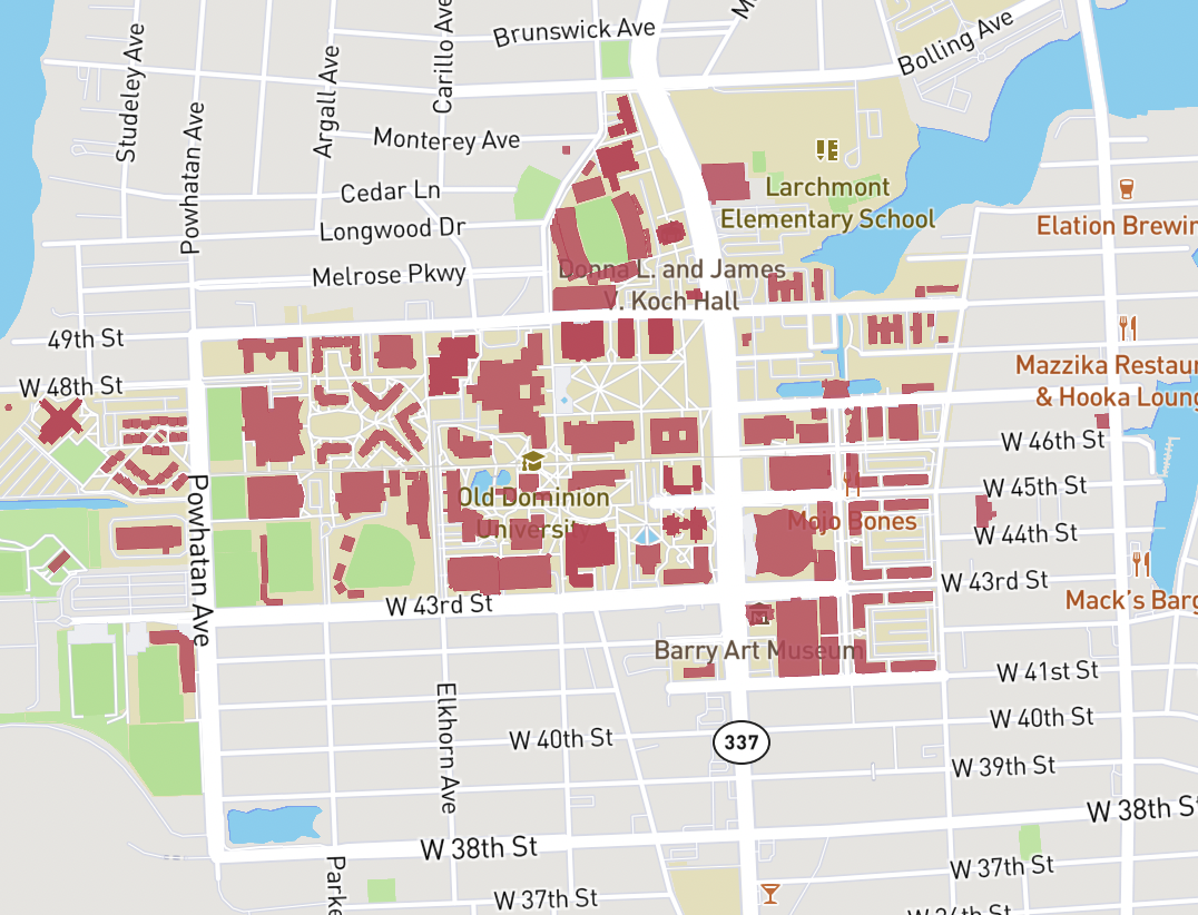 Old Dominion Campus Map - Gennie Clementine